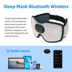 SYPVRY Cooling Sleep Eye Mask Bluetooth Wireless Sleep Headphones Bluetooth Eye Mask for Sleeping, Grey