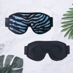 SYPVRY Luxury Sleep Eye Mask Adjustable 3D Eye Cover for Women Men Blackout Mask for Travel Airplane Office Home Use, Blue