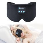 SYPVRY Blackout Sleep Eye Mask Bluetooth 3D Wireless Headphones, Women Men Adjustable Music Sleep Mask with Speakers, Grey