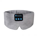 SYPVRY Soft Sleep Eye Mask with Bluetooth Wireless Headphones, Adjustable Music Eye Mask for Sleeping Meditation Insomnia Travel, Grey