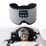 SYPVRY Blackout Sleep Eye Mask Bluetooth 3D Wireless Headphones, Women Men Adjustable Music Sleep Mask with Speakers, Grey