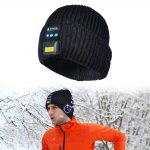 SYPVRY Bluetooth Beanie with Light and Wireless Headset, Warm Knit Cap with Headlamp for Night Sports Running Work