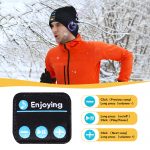 SYPVRY Bluetooth Beanie with Light and Wireless Headset, Warm Knit Cap with Headlamp for Night Sports Running Work