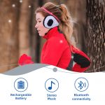 SYPVRY Bluetooth Earmuffs Winter Ear Warmer with Headphones, Warm Wireless Adjustable Music Ear Muffs, Purple
