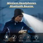 SYPVRY Bluetooth Beanie with Light and Wireless Headset, Warm Knit Cap with Headlamp for Night Sports Running Work