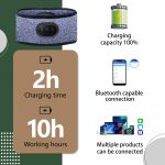 SYPVRY Bluetooth Headband Wireless Headphones, Breathable Sports Headband with Speaker Microphones, Blue