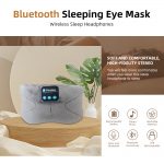 SYPVRY Bluetooth Sleeping Mask Blindfold Wireless Headphones for Sleeping, Breathable Headband Headphones Music Eye Mask, Grey