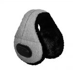 SYPVRY Bluetooth Earmuffs Winter Ear Warmer with Headphones, Warm Wireless Adjustable Music Ear Muffs, Grey