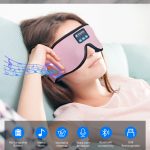 SYPVRY Wireless Sleeping Headphones Bluetooth Sleep Mask 3D Side Sleepers Blackout Eye Mask Speakers for Sleeping Airplane Travel, Pink