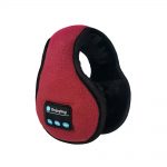 SYPVRY Wireless Headphones Bluetooth Earmuffs Winter Adjustable Ear Warmer with Microphones Women Men Warm Music Headband Ear Muffs Headphones, Red