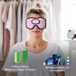 SYPVRY Sleep Mask with Bluetooth Headphones, Wireless Music Sleeping Headphones 3D Eye Mask for Sleeping Meditation, Pink