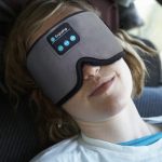 SYPVRY Blackout Sleep Eye Mask Bluetooth 3D Wireless Headphones, Women Men Adjustable Music Sleep Mask with Speakers, Grey