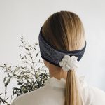 SYPVRY Bluetooth Headband Wireless Headphones, Breathable Sports Headband with Speaker Microphones, Grey