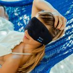SYPVRY Soft Sleep Eye Mask with Bluetooth Wireless Headphones, Adjustable Music Eye Mask for Sleeping Meditation Insomnia Travel Black