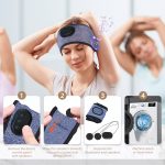 SYPVRY Bluetooth Headband Wireless Headphones, Breathable Sports Headband with Speaker Microphones, Blue