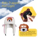 SYPVRY Kids Led Winter Trapper Hat with Light, Warm Winter Snow Hat with Ear Flaps Boys Girls Cute Ushanka Hat Christmas Gift, Pink