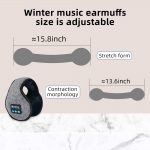 SYPVRY Wireless Headphones Bluetooth Earmuffs Winter Adjustable Ear Warmer with Microphones Women Men Warm Music Headband Ear Muffs Headphones, Grey
