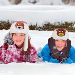 SYPVRY Kids Led Winter Trapper Hat with Light, Warm Winter Snow Hat with Ear Flaps Boys Girls Cute Ushanka Hat Christmas Gift, Pink