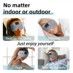 SYPVRY Soft Sleep Eye Mask with Bluetooth Wireless Headphones, Adjustable Music Eye Mask for Sleeping Meditation Insomnia Travel, Grey