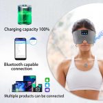 SYPVRY Soft Sleep Eye Mask with Bluetooth Wireless Headphones, Adjustable Music Eye Mask for Sleeping Meditation Insomnia Travel, Grey