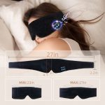 SYPVRY Soft Sleep Eye Mask with Bluetooth Wireless Headphones, Adjustable Music Eye Mask for Sleeping Meditation Insomnia Travel Black