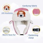 SYPVRY Kids Led Winter Trapper Hat with Light, Warm Winter Snow Hat with Ear Flaps Boys Girls Cute Ushanka Hat Christmas Gift, Pink