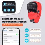 SYPVRY Bluetooth Winter Trapper Hat for Men Women Wireless Headphones Winter Bomber Snow Hat with Ear Flaps Windproof Face Cover, Red