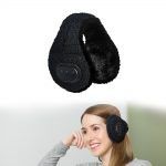 SYPVRY Bluetooth Earmuffs Winter Ear Warmer with Headphones, Warm Wireless Adjustable Music Ear Muffs, Black