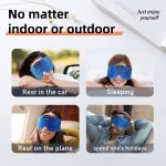 SYPVRY Soft Sleep Eye Mask with Bluetooth Wireless Headphones, Adjustable Music Eye Mask for Sleeping Meditation Insomnia Travel,  Blue