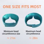 SYPVRY Soft Sleep Eye Mask with Bluetooth Wireless Headphones, Adjustable Music Eye Mask for Sleeping Meditation Insomnia Travel, Cyan