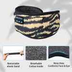 SYPVRY Blackout Eye Mask with Bluetooth Headphones, Wireless Music Eye Mask for Men Women Sleep Travel, Yellow