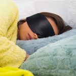 SYPVRY Silk Sleep Mask Light Blocking Eye Mask Soft Breathable Sleeping Eye Mask with Adjustable Velcro Strap, Travel Yoga Nap Eye Cover Mask, Black