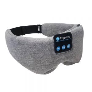 SYPVRY Sleep Mask Bluetooth Headphones Eye Mask for Sleeping, Side Sleepers Wireless Bluetooth Earphones Blackout Sleep Mask Adjustable Airplane Travel Meditation Music Mask