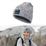 SYPVRY Bluetooth Beanie Hat with Wireless Headphone, Men Women Winter Knit Sports Cap with Speaker Outdoor Walking Music Hat