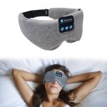 SYPVRY Sleep Mask Bluetooth Headphones Eye Mask for Sleeping, Side Sleepers Wireless Bluetooth Earphones Blackout Sleep Mask Adjustable Airplane Travel Meditation Music Mask