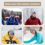SYPVRY Bluetooth Beanie Hat with Wireless Headphone, Men Women Winter Knit Sports Cap with Speaker Outdoor Walking Music Hat