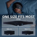 SYPVRY Soft Sleep Eye Mask Bluetooth Wireless Headphones, Adjustable Music Eye Mask Silk for Sleeping Meditation Insomnia Travel