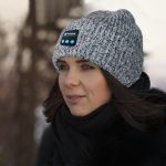 SYPVRY Bluetooth Beanie Hat with Wireless Headphone, Men Women Winter Knit Sports Cap with Speaker Outdoor Walking Music Hat