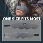 SYPVRY Sleep Mask Bluetooth Headphones Eye Mask for Sleeping, Side Sleepers Wireless Bluetooth Earphones Blackout Sleep Mask Adjustable Airplane Travel Meditation Music Mask