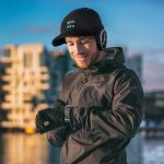 Winter Beanie Bluetooth with Visor Earflaps for Men Women Wireless Bluetooth Headphones Brim Knit Hat Fleece Lined Cold Weather Hat