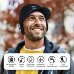 Winter Beanie Bluetooth with Visor Earflaps for Men Women Wireless Bluetooth Headphones Brim Knit Hat Fleece Lined Cold Weather Hat